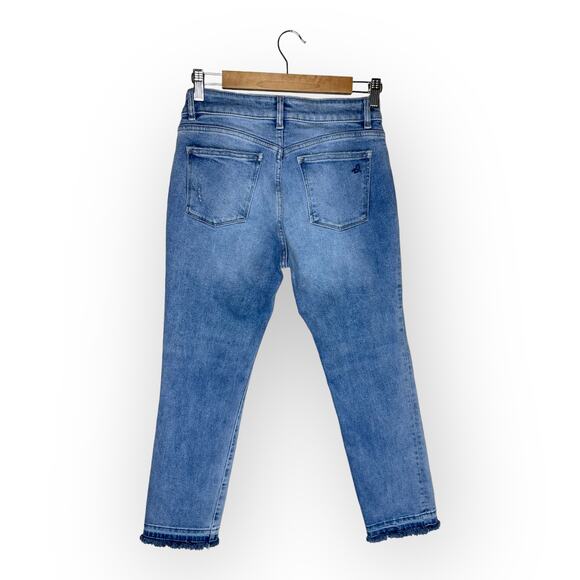 DL1961 Women's Mara Instasculpt Straight Ankle Jean Size 26 Raw Hem Split Ankle - Picture 7 of 11